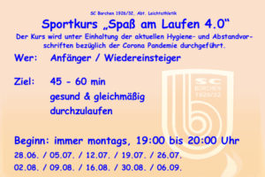 Sportkurs „Spaß am Laufen 4.0“
