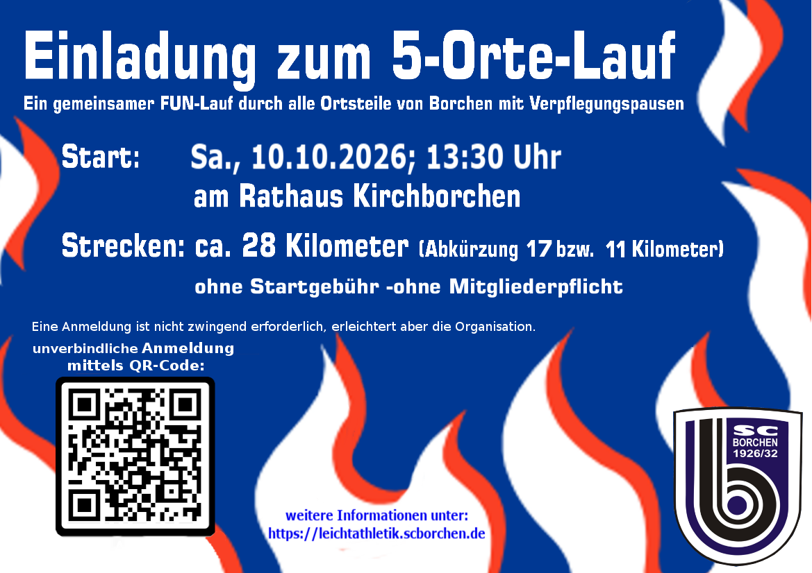 Du betrachtest gerade Einladung zum 5-Orte-Lauf 2026